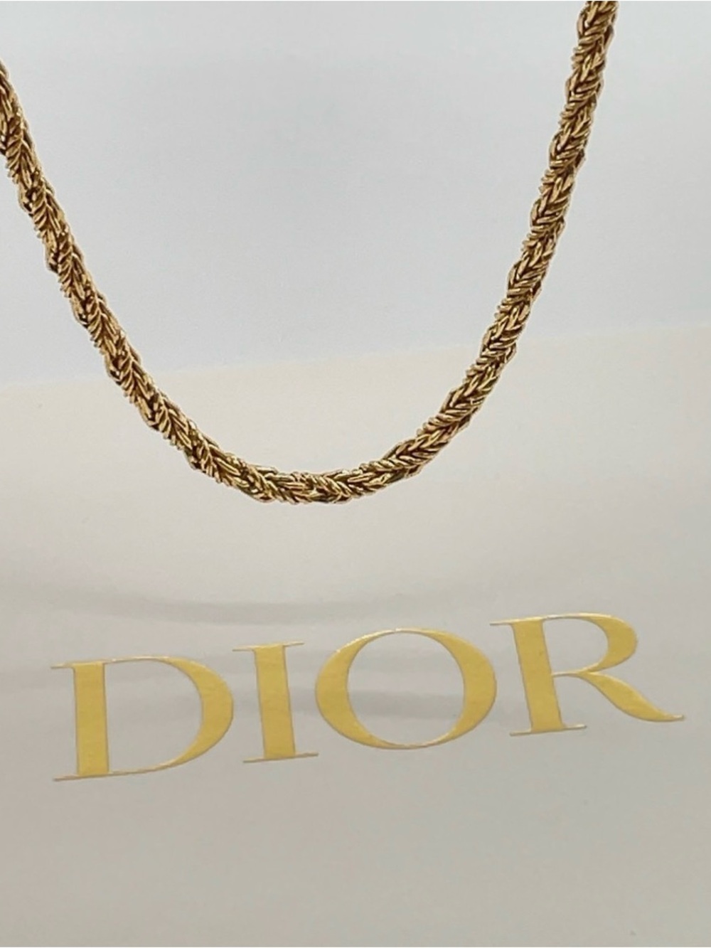 Christian Dior Gold-Tone Braided Rope Necklaces 🌟